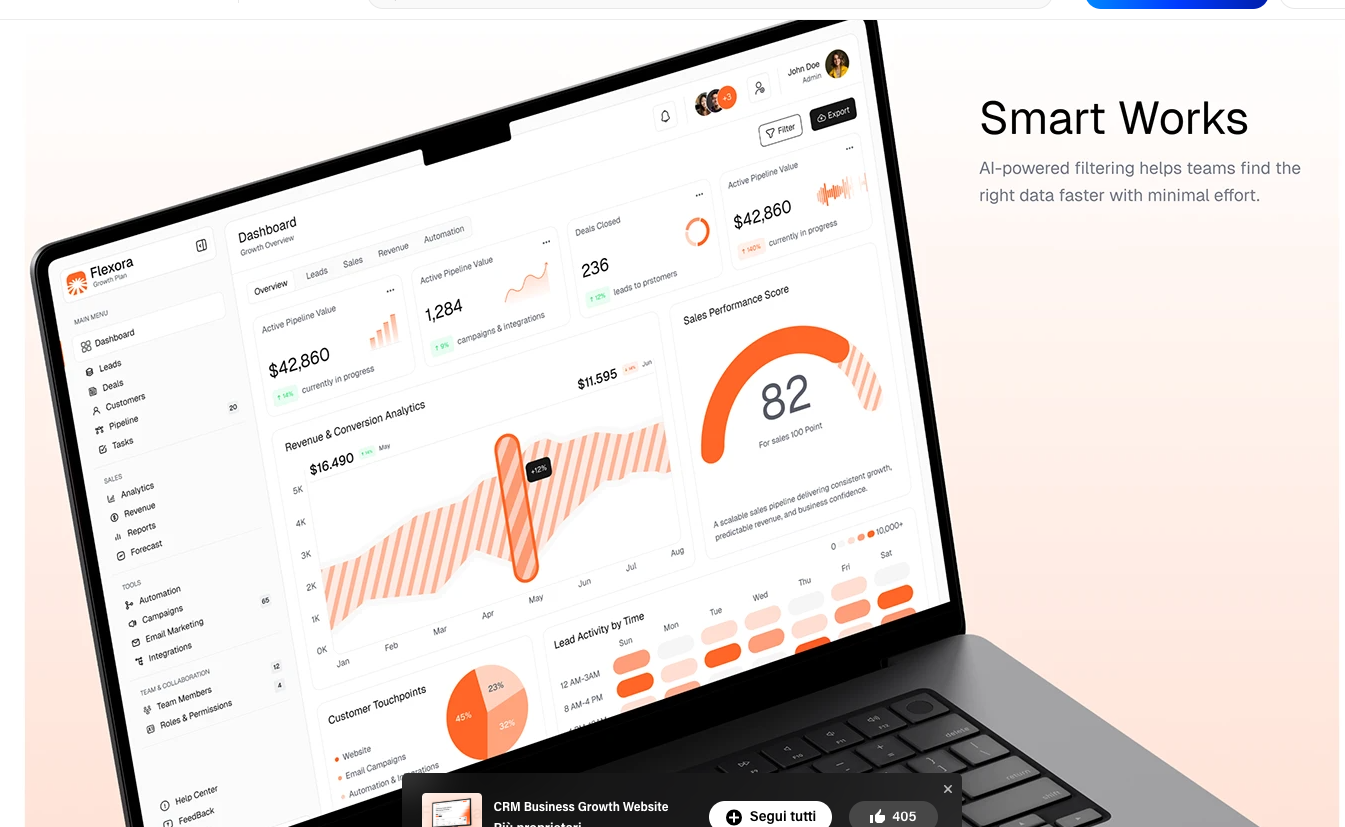 Anteprima dashboard Rita Platform